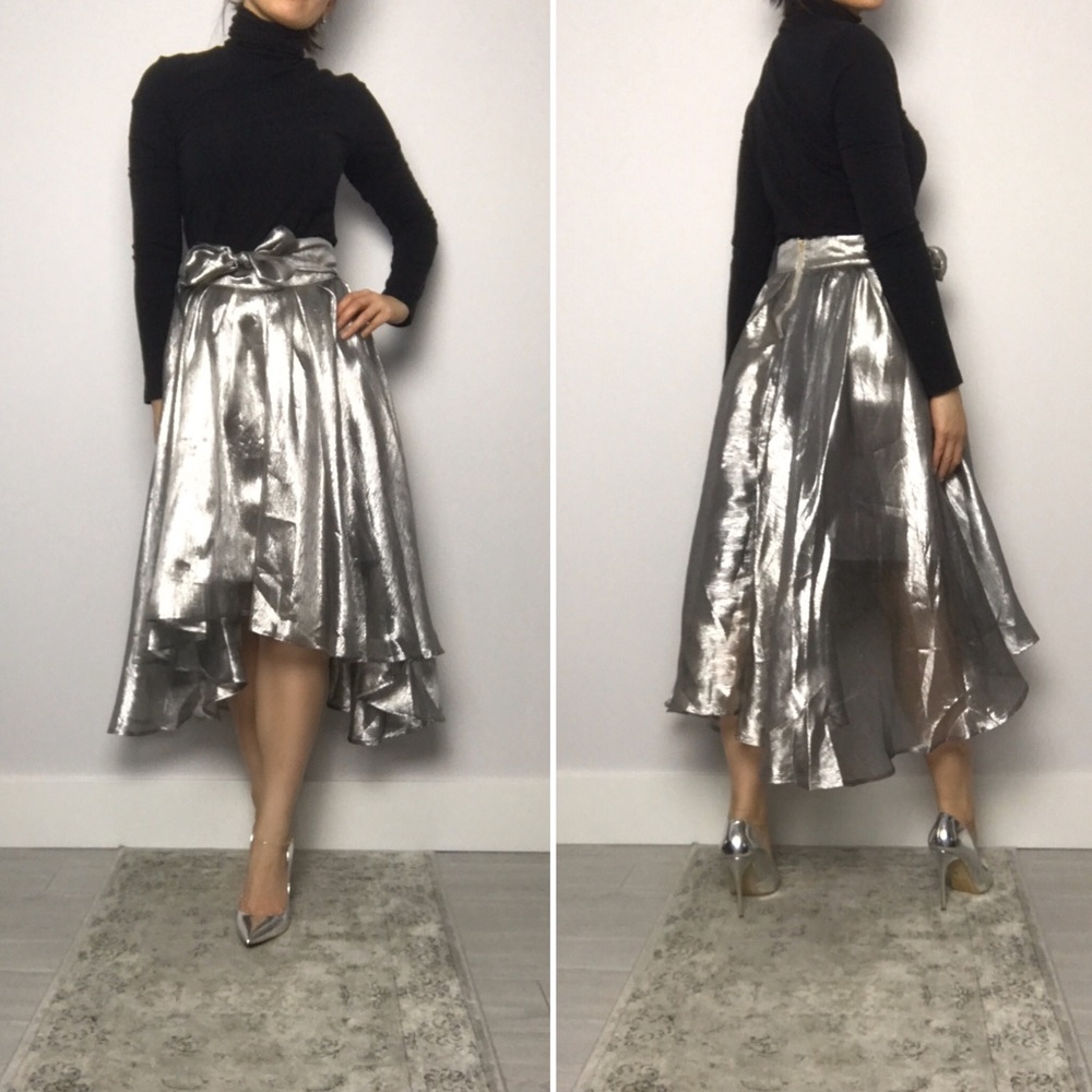 Silver party skirt